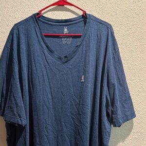Men's Blue V-Neck Shirt